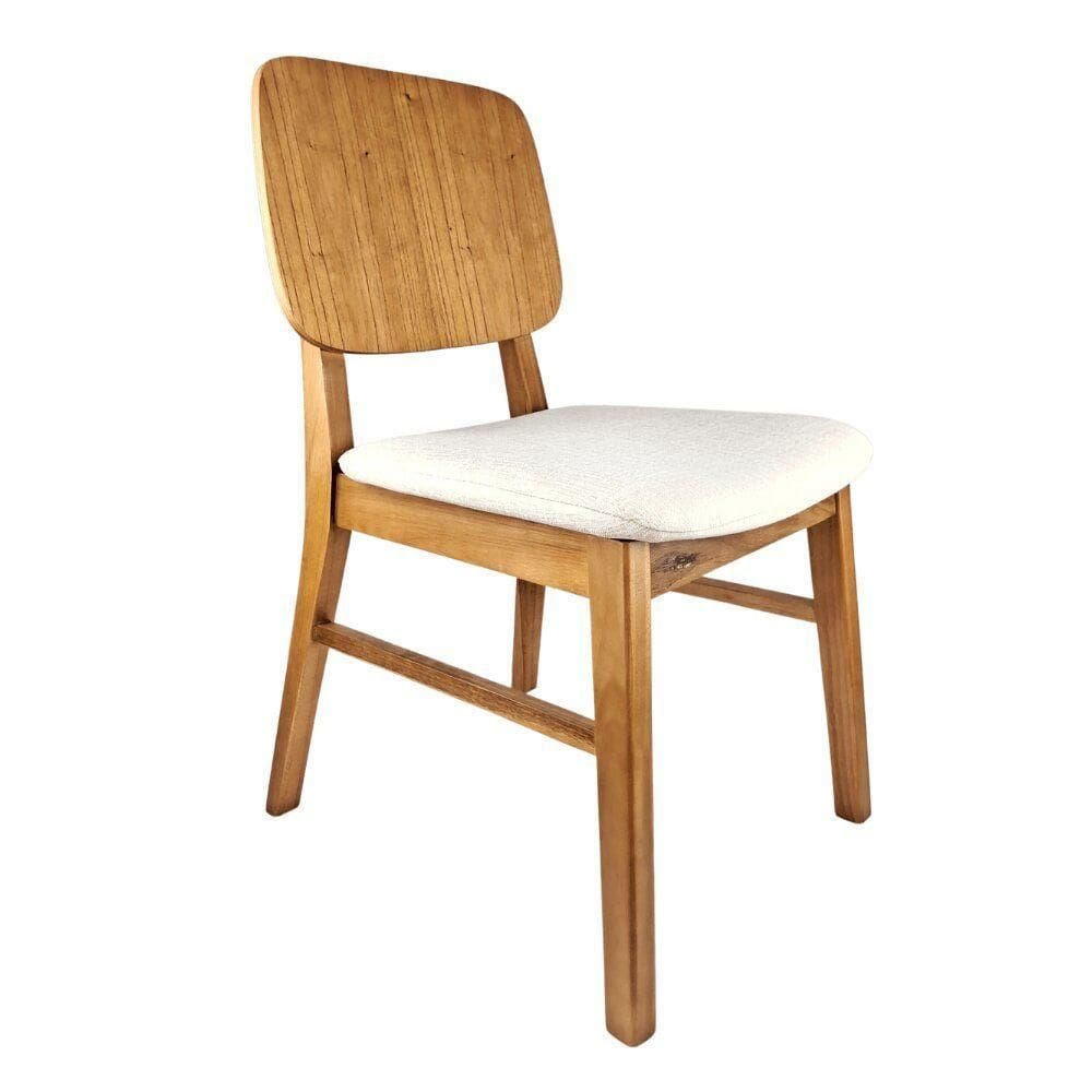 Cadeira Búzios Encosto Laminado - Bege