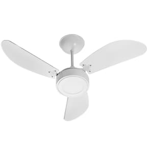 Ventilador De Teto New Cristal Led 12W 3 Pás Plástico 127V