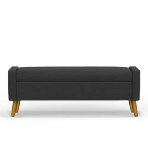 Recamier Bau Londres 1,20m Suede Preto - Clique Decor
