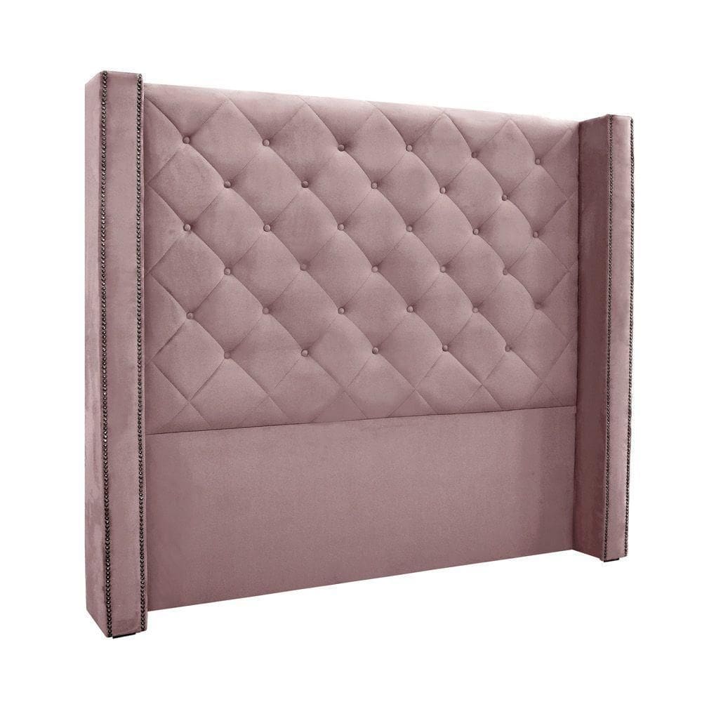 Cabeceira Cama Box Queen 160 Cm Vicenza Veludo S04 Cor Lilás
