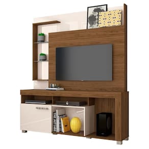 Estante Home Theater ícaro Naturale Off White Para Tv Até 50 - Madetec Naturale Off White