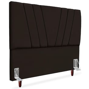 Cabeceira Queen 160cm Bell Suede Marrom Rm Marrom