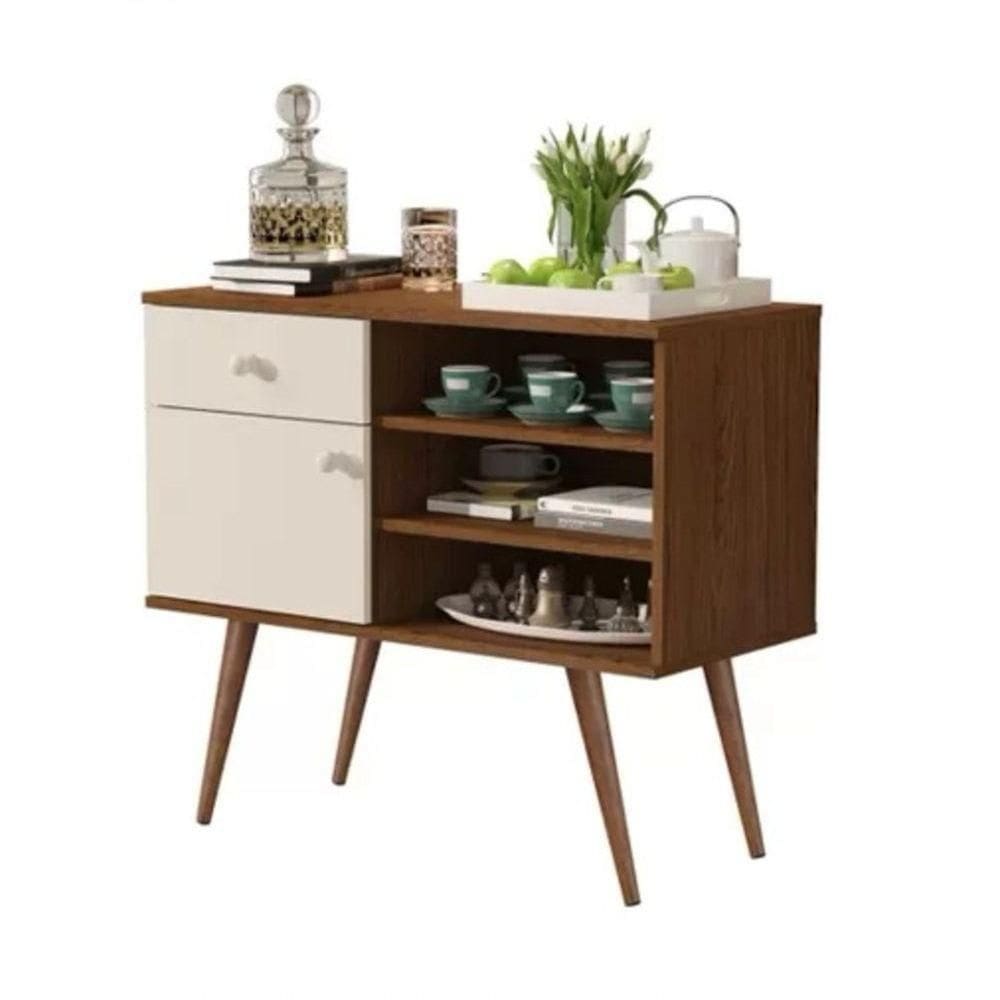 Aparador Buffet Café Retrô Ferrari freijó-offwhite - Branco