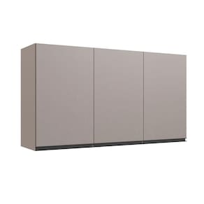 Armário Aéreo Cozinha 120 Cm 3 Portas 2 Prateleiras Quiditá Fumê