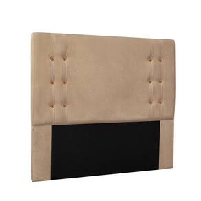 Cabeceira Cama Box Casal 140cm e Recamier Gênova Suede S04 Cor Bege