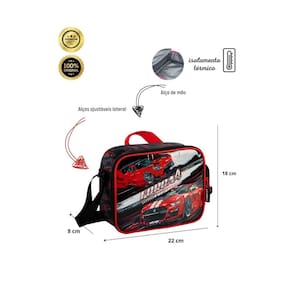 Lancheira Escolar Térmica Força 4 La40983 - Vermelho