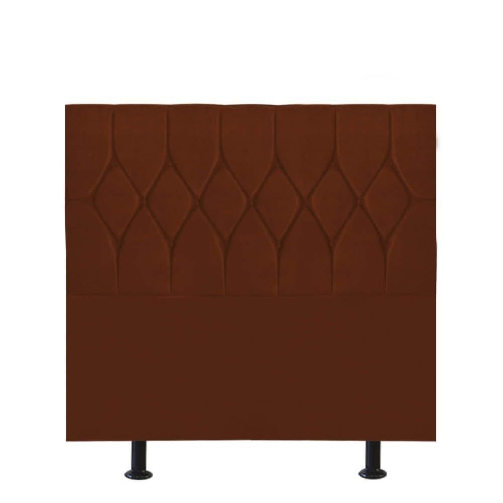 Cabeceira Estofada Istambul Capitonê 90cm Solteiro Box Quarto Suede Terracota Telha - Gat Magazine