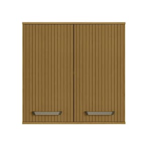 Armário Aéreo 2 Portas 80 Cm Criare Poliman Freijo Ripado