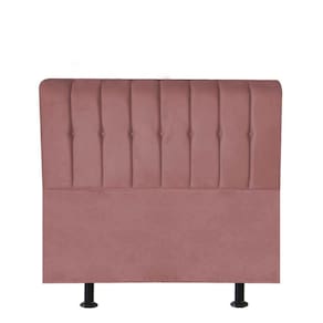 Cabeceira Estofada Kiara 90cm Solteiro Box Quarto Suede Rose Gold - Gat Magazine