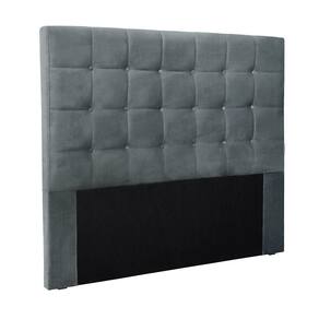 Cabeceira Cama Box Solteiro 90 Cm Verona Veludo S04 Cor Cinza