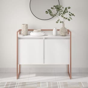 Buffet Industrial Para Sala Irlanda Branco Cobre