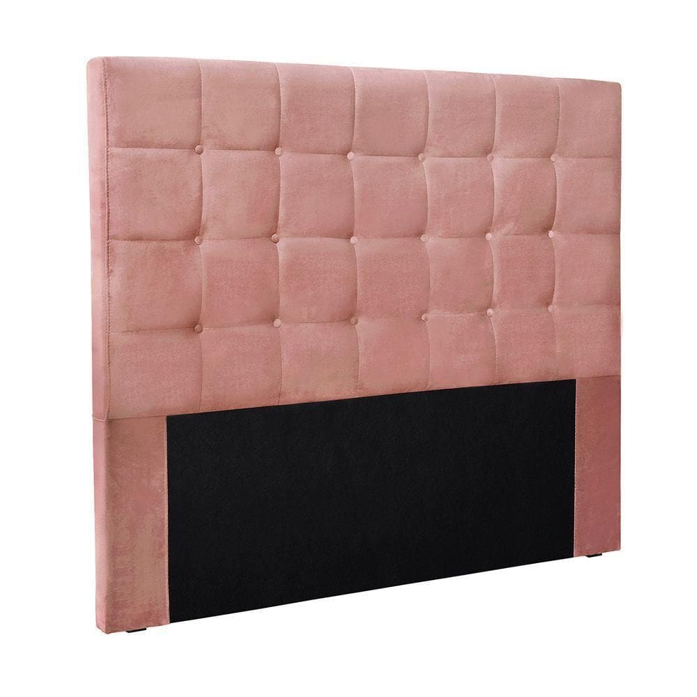 Cabeceira Cama Box Casal 140 Cm Verona Veludo S04 Cor Rosa