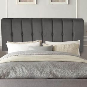 Painel Estofada Kiara 140cm Casal Box Quarto Corino Cinza - Gat Magazine