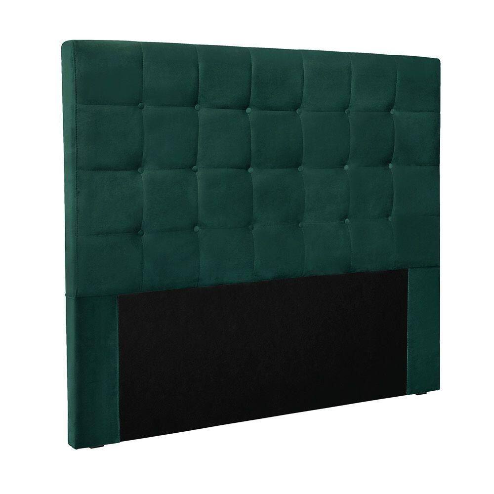 Cabeceira Cama Box Solteiro 90 Cm Verona Veludo S04 Cor Verde