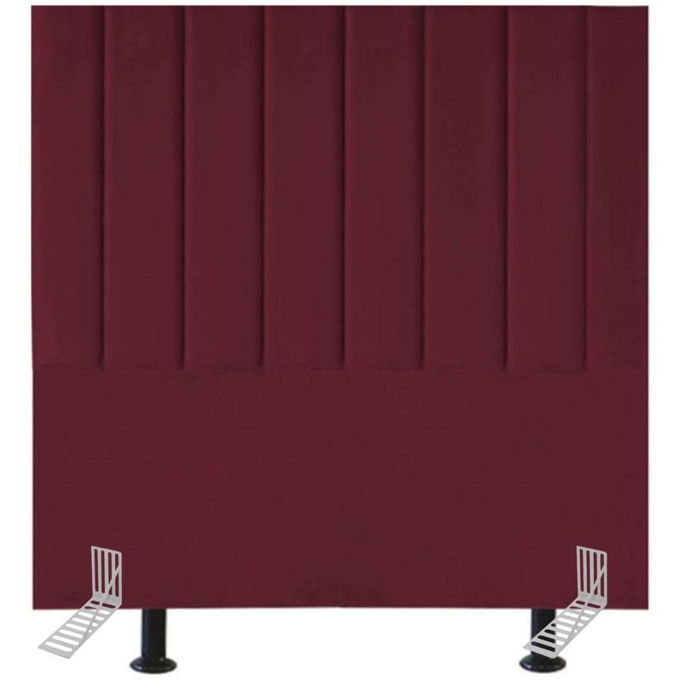 Cabeceira Estofada De Cama Casal 140 Cm Eloá Suede E Frame bordô