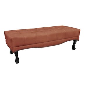 Puff Recamier Retrô Luis Xv Captonê Vicenza 90cm Veludo S04 Cor Cobre