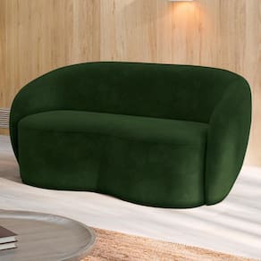 Sofá Living Decorativo 180cm 2 Lugares íbis Encosto Fixo Veludo Verde G33 - Gran Belo