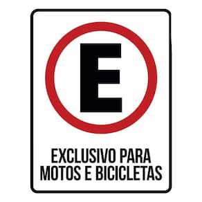 Kit 3 Placas Estacionamento Exclusivo Motos Bicicletas