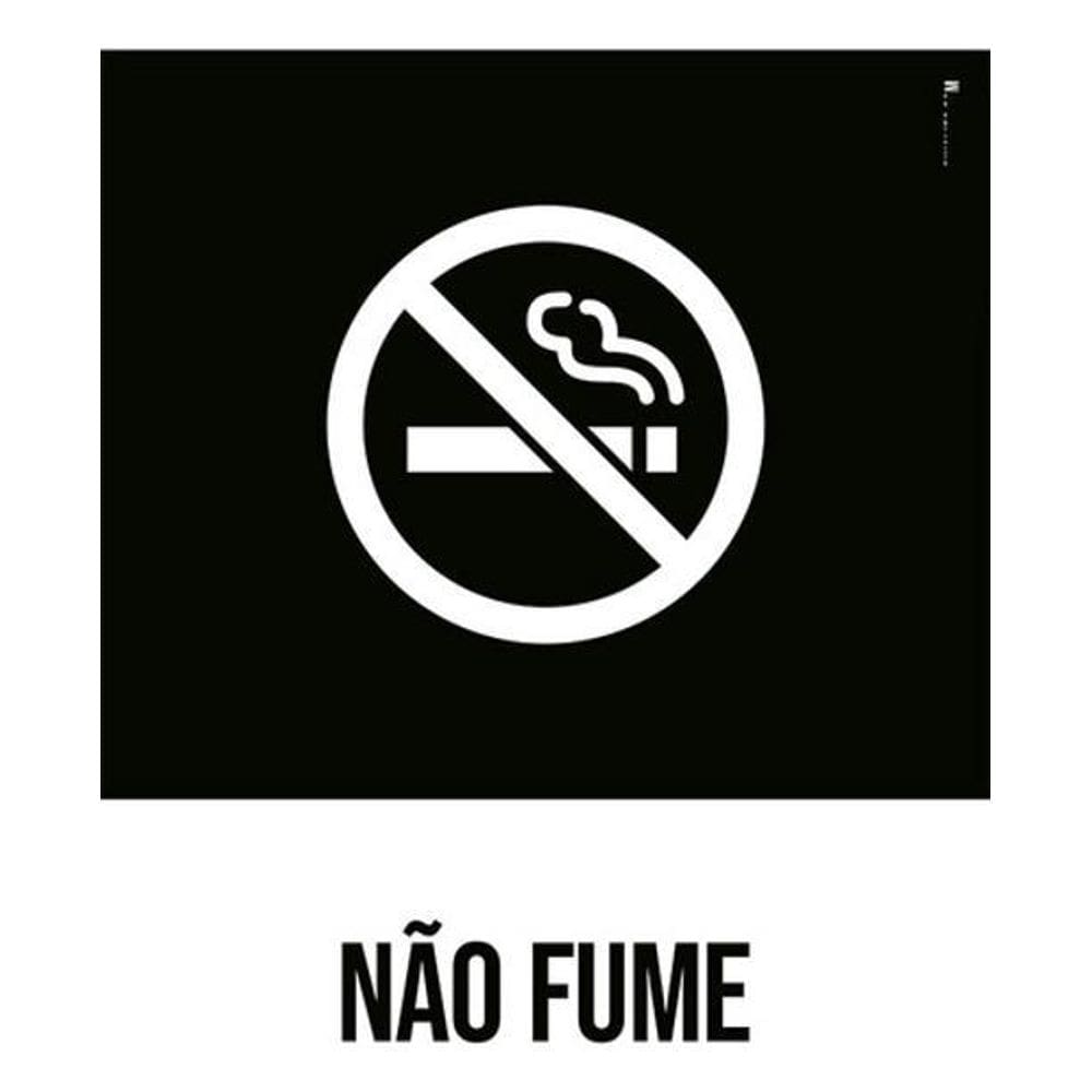 Kit 3 Placas Desenho - Não Fume