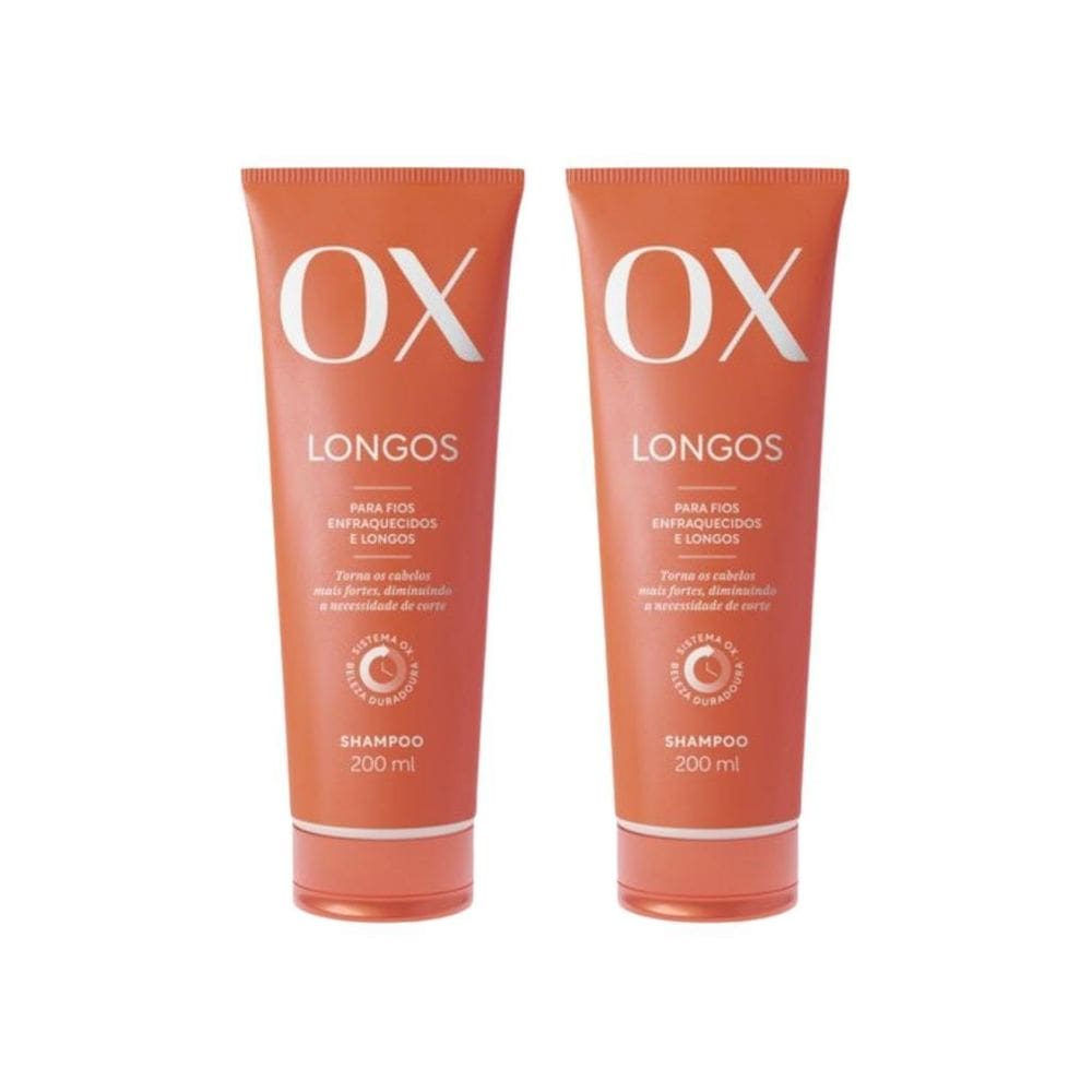 Shampoo Ox 200Ml Longos - Kit Com 2Un