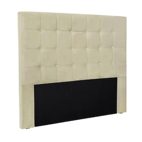 Cabeceira Cama Box Solteiro 90 Cm Verona Veludo S04 Cor Bege