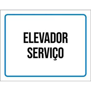 Placa Ambiente Sinalização Setor Elevador Serviço 36X46