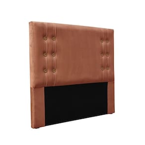 Cabeceira Cama Box Casal 140cm e Recamier Gênova Veludo S04 Cor Cobre