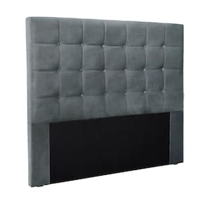 Cabeceira Cama Box Casal 140 Cm Verona Veludo S04 Cor Cinza
