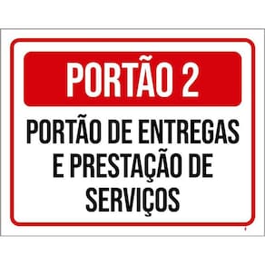 Kit 3 Placas Portão 2 Portão Entregas Prestação Serviços