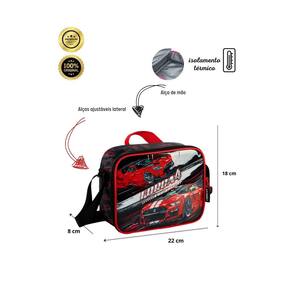 Lancheira Escolar Térmica Força 4 La40983 - Vermelho