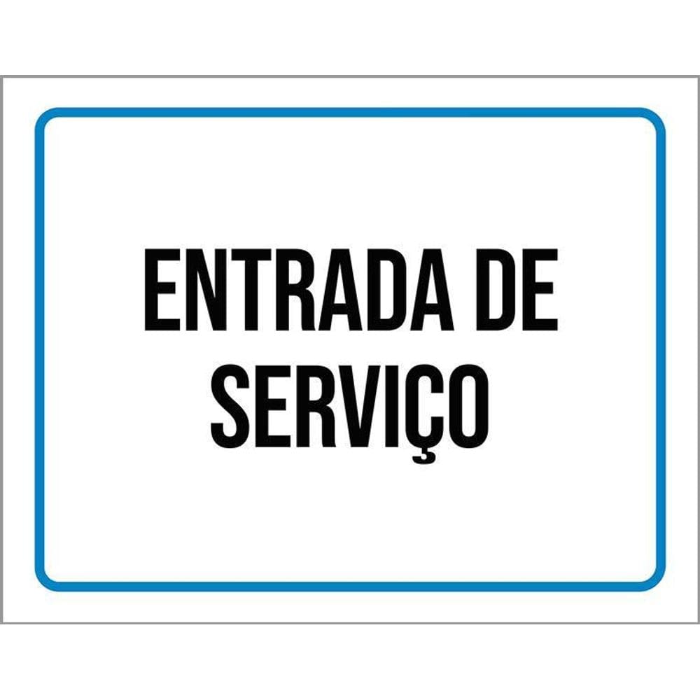 Kit 3 Placas Ambiente Sinalização Setor Entrada De Serviço