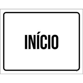 Placa Ambiente Sinalização - Início 36X46