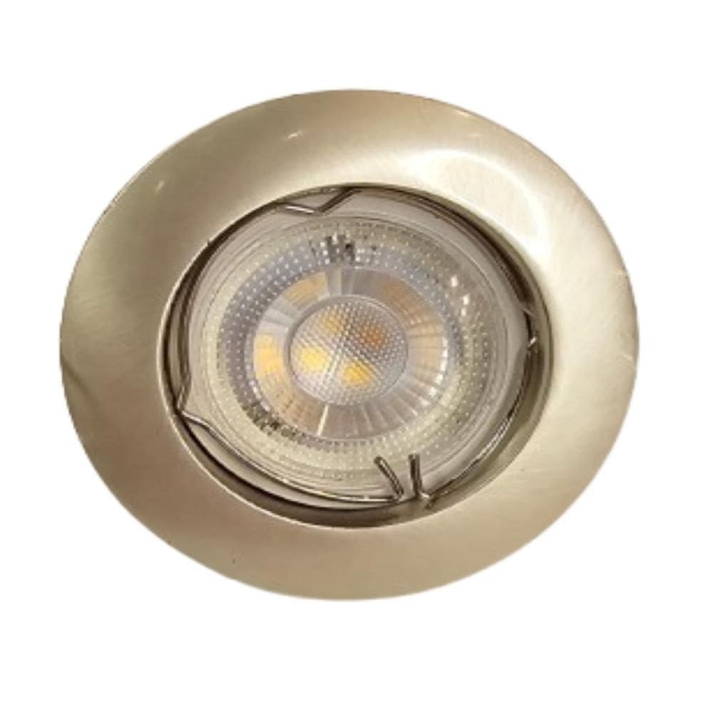 Spot Embutido Metal Escovado Redondo Fixo Soq Gu10 Mirage