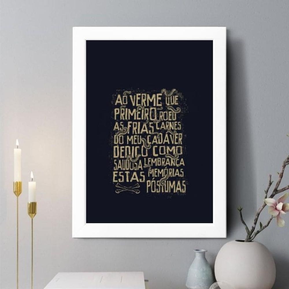 Quadro Decorativo Memorias Postumas 24X18Cm