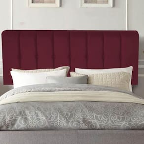 Painel Estofada Kiara 100cm Solteiro Box Quarto Suede Bordô - Gat Magazine