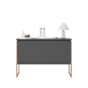 Buffet Moderno 3 Portas Londres Preto Cobre