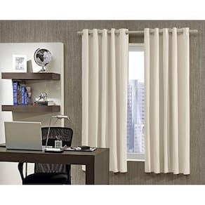 Cortina Corta Luz 2.60M X 2.30M Ilhos Bella Janela - Bege