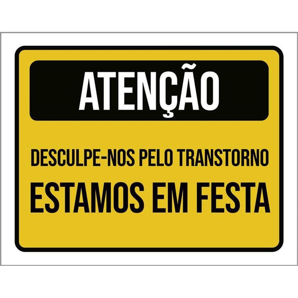 Placa Aniversário Criança Estamos Em Festa 36X46