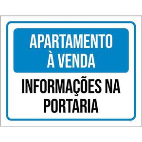 Placa Apartamento Informações Portaria 36X46