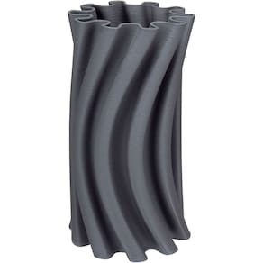 VASO DECORATIVO ENFEITE CASA 3D HOME&CO CERÂMICA 31x16x16cm CINZA