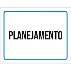 Placa Ambiente Sinalização Setor Planejamento 36X46