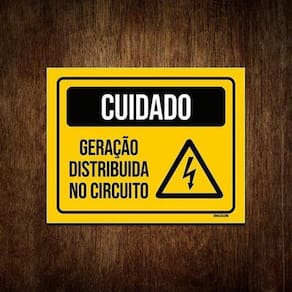 Placa Cuidado Geração Distribuída No Circuito 36X46