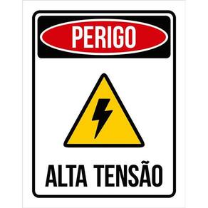Placa Perigo - Alta Tensão - Sinalização Indicativa 36X46