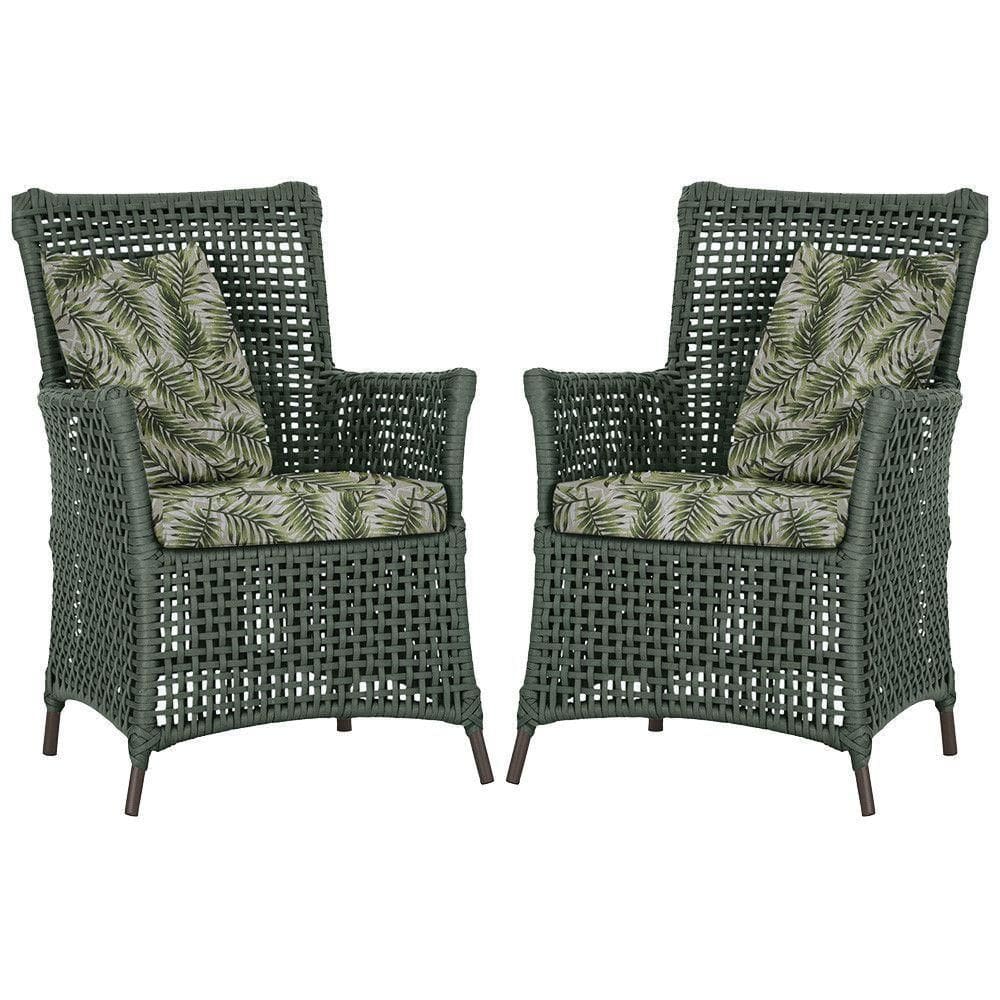 Poltronas Igapó Alumínio Pintura Marrom Corda Náutica E5 Verde