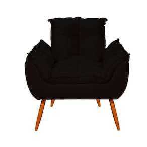 Poltrona Opala Cadeira Decorativa Balaqui Decor Preto