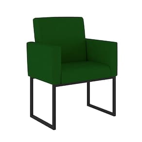 Poltrona Moderna Com Base De Ferro Balaqui Decor Verde