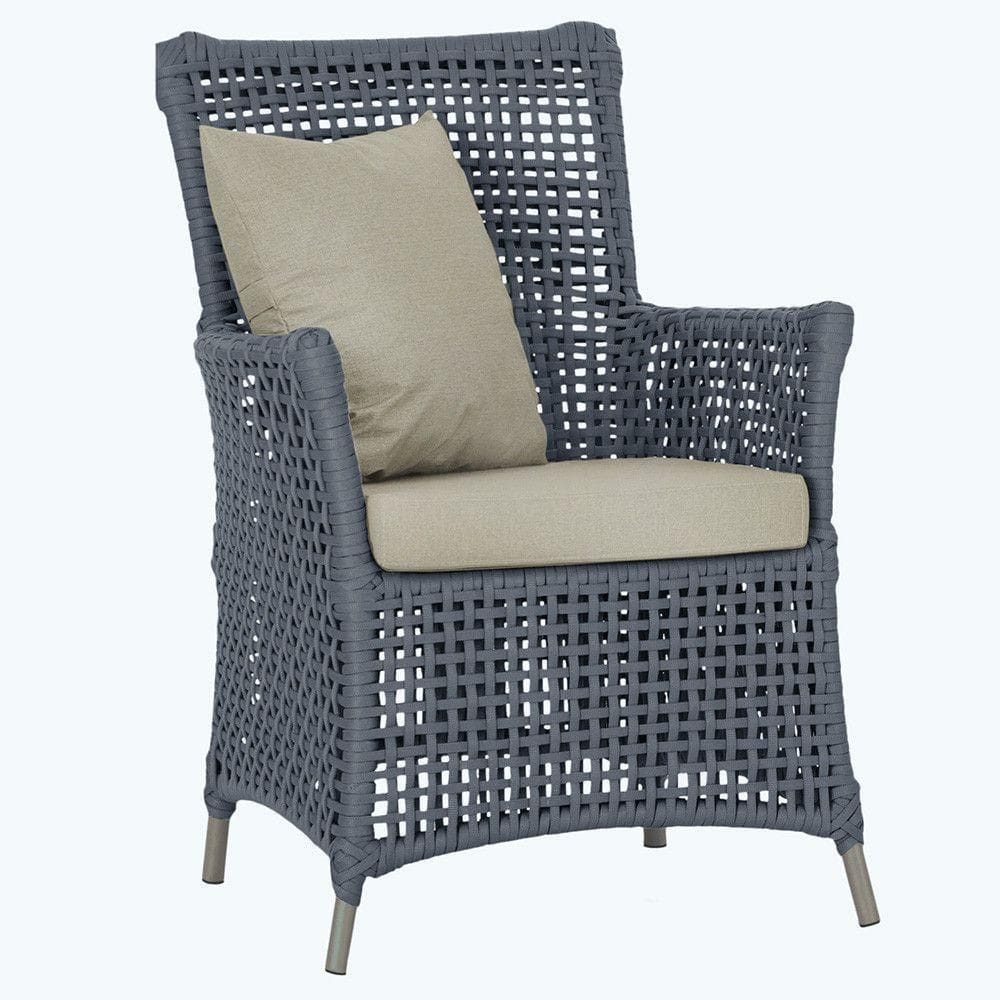 Poltrona Igapó Alumínio Micro Pintura Fendi Corda Náutica E7 Prata