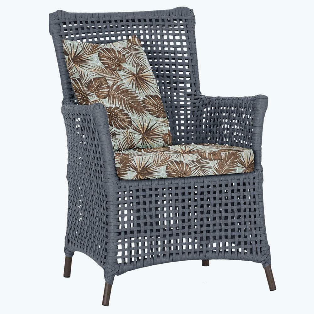 Poltrona Igapó Alumínio Pintura Marrom Corda Náutica E6 Prata