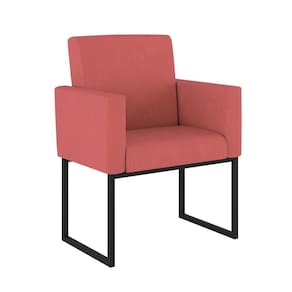 Poltrona Moderna Com Base De Ferro Balaqui Decor Rosa