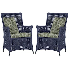 Poltronas Igapó Alumínio Pintura Preta Corda Náutica E5 Azul